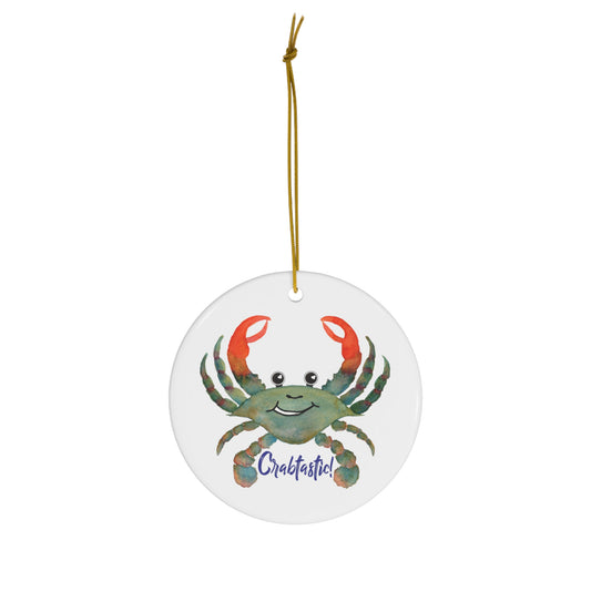 Crabtastic! Crab Ceramic Ornament