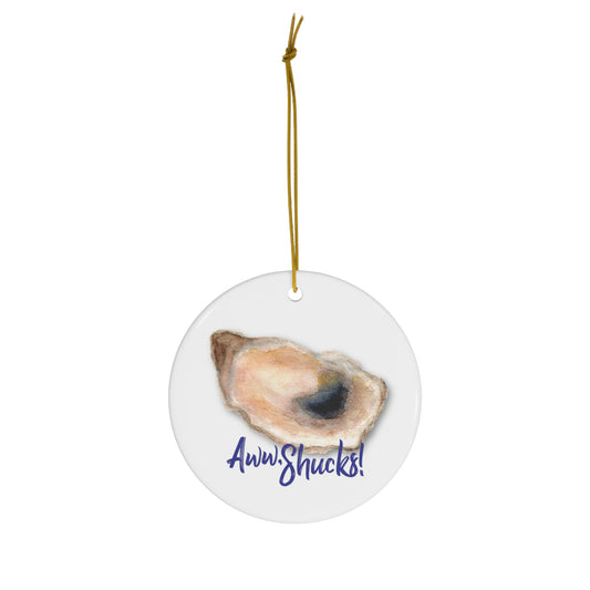 Aww, Shucks! Oyster Ceramic Ornament