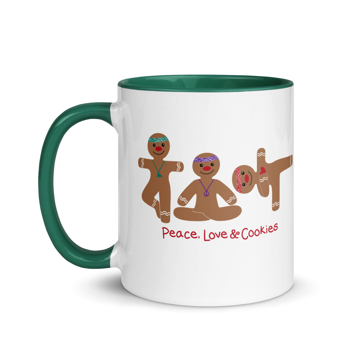 Peace Love & Cookies Gingerbread Yogis Mug