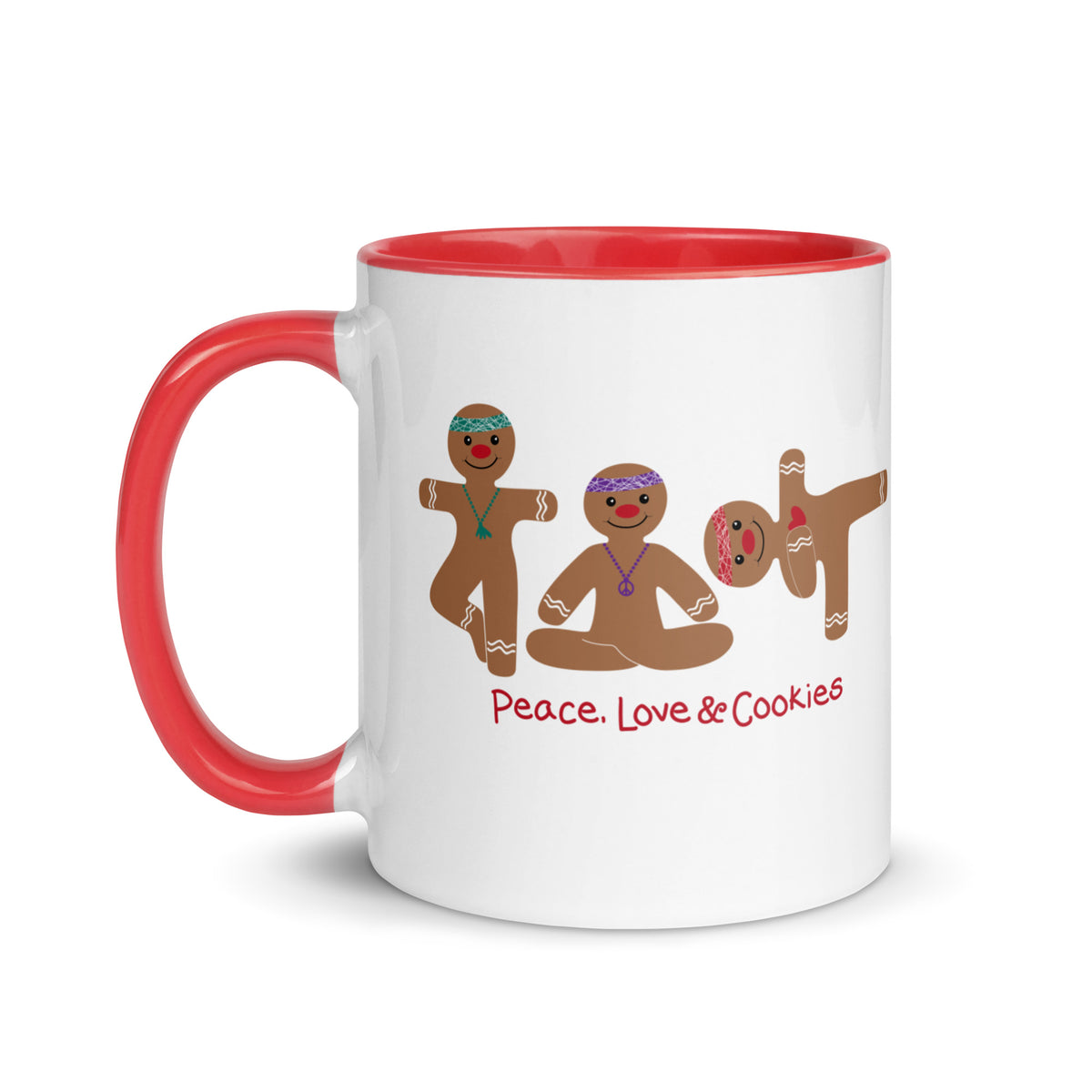 Peace Love & Cookies Gingerbread Yogis Mug